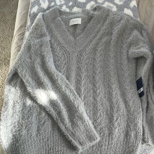 Lucky brand oversized grey sweater